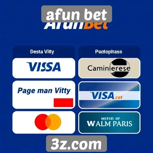 Métodos de pagamento disponíveis no Afun Bet